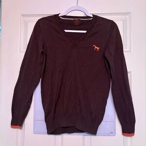 Aerion Brown Embroidered Horse Sweater